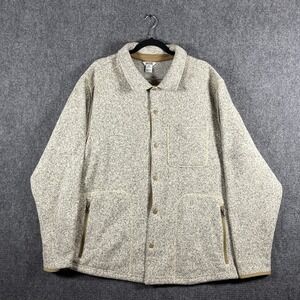 Duluth Trading Co. Sweater Fleece Shirt Jacket Button Up Mens 2XL Relaxed Fit